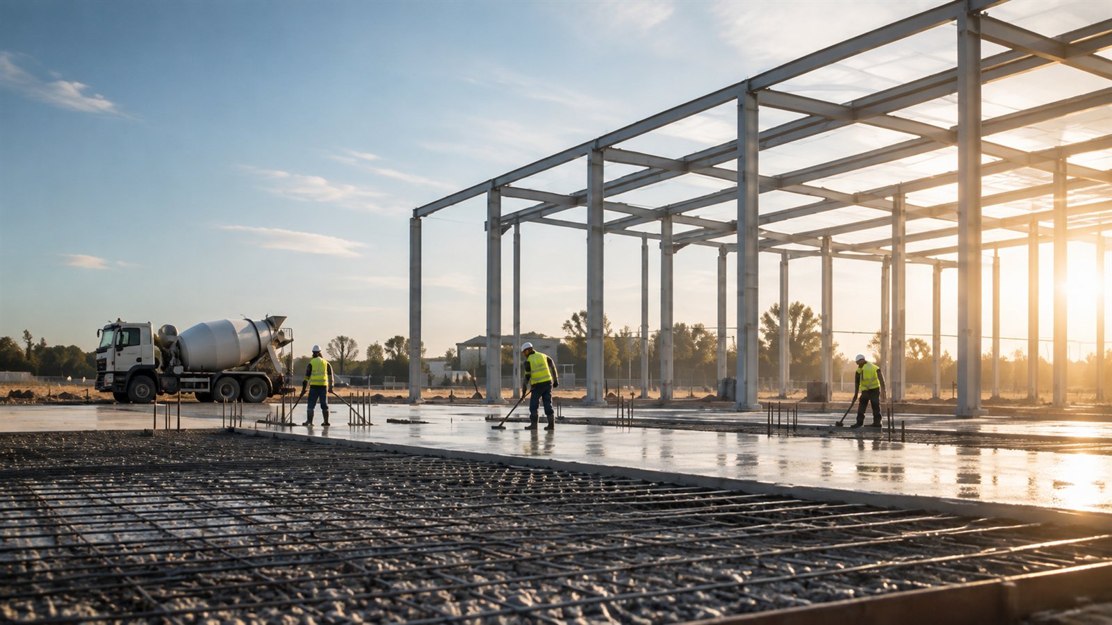 Wykonanie płyty fundamentowej pod halę stalową – ON_BETON